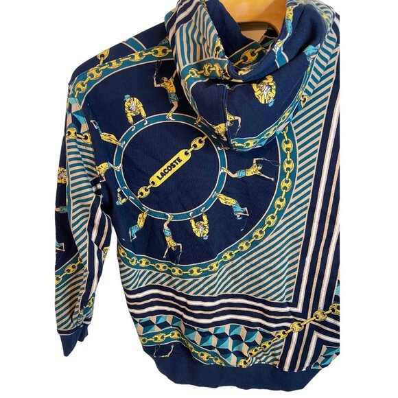 Lacoste XL Unisex LIVE Scarf-Print Sweatshirt Chain links golf print - Picture 13 of 13